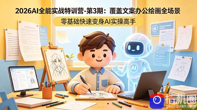 2026AI全能实战特训营-第3期：覆盖文案办公绘画全场景 零基础快速变身AI实操高手-51云资源