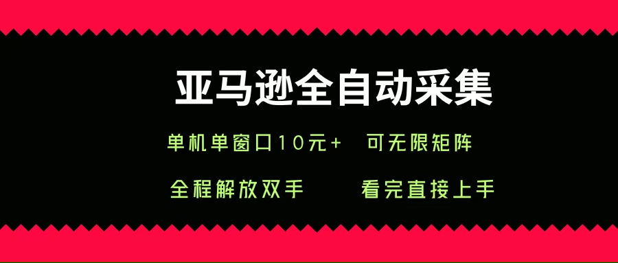 （15704期）亚马逊全自动采集，单机单窗口一天10 ，可无限矩阵去做