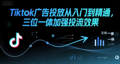 Tiktok广告投放从入门到精通，三位一体加强投流效果-51云资源