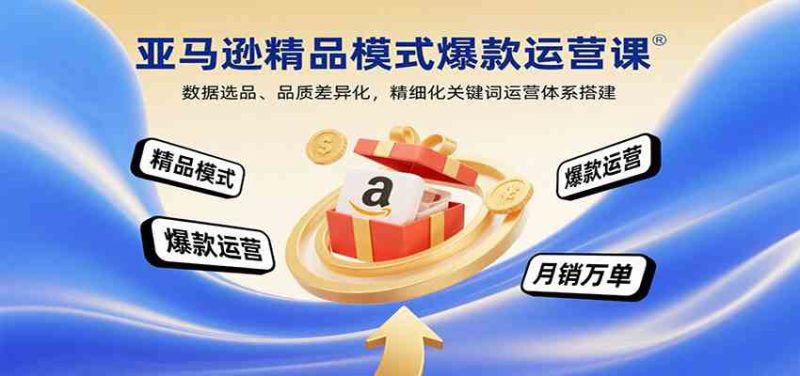 亚马逊精品模式爆款运营课：数据选品、品质差异化，精细化关键词运营体系搭建-51云资源