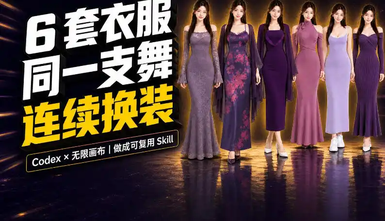 同一支舞，6套衣服按顺序切换：我把服装换装视频做成了一个Skill-51云资源