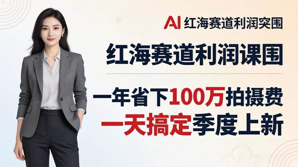（17884期）服装老板AI模特图课：一年省下100万拍摄费，一天搞定季度上新，红海赛道利润突围-51云资源