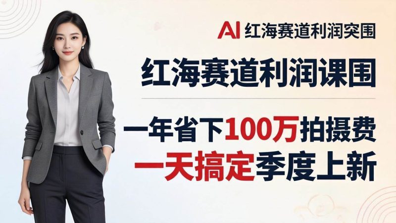 (17884期)服装老板AI模特图课:一年省下100万拍摄费,一天搞定季度上新,红海赛道利润突围-51云资源