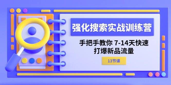 （11557期）强化 搜索实战训练营，手把手教你 7-14天快速-打爆新品流量（13节课）-51云资源