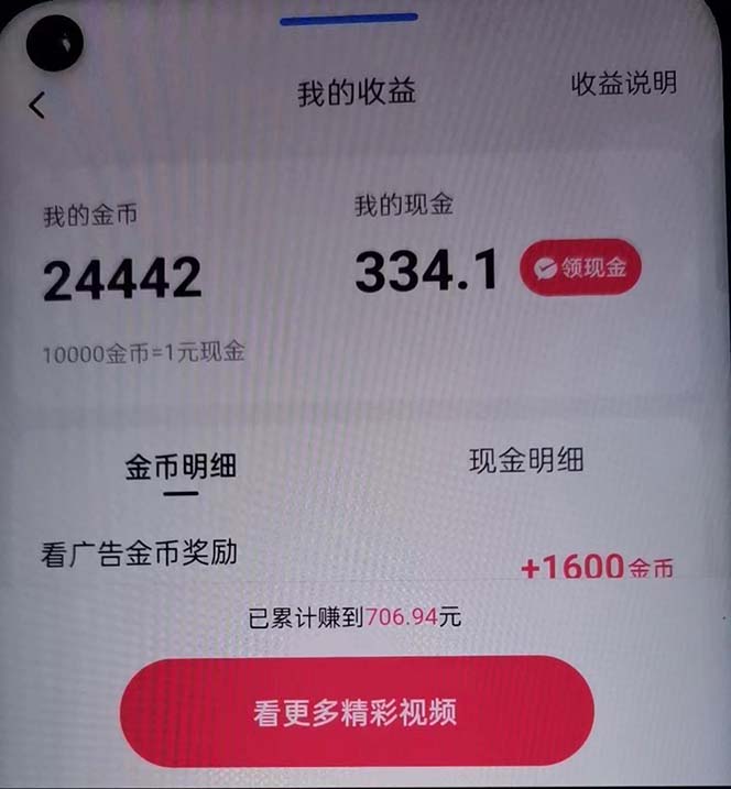 (12142期)蓝海项目,看广告单机300 ,每天一个小时,月入3W~5W