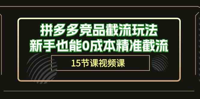 拼多多竞品截流玩法，新手也能0成本精准截流（15节课）-51云资源