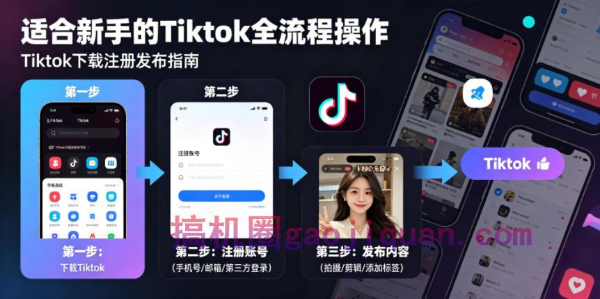 Tiktok下载注册发布，适合新手的Tiktok全流程操作