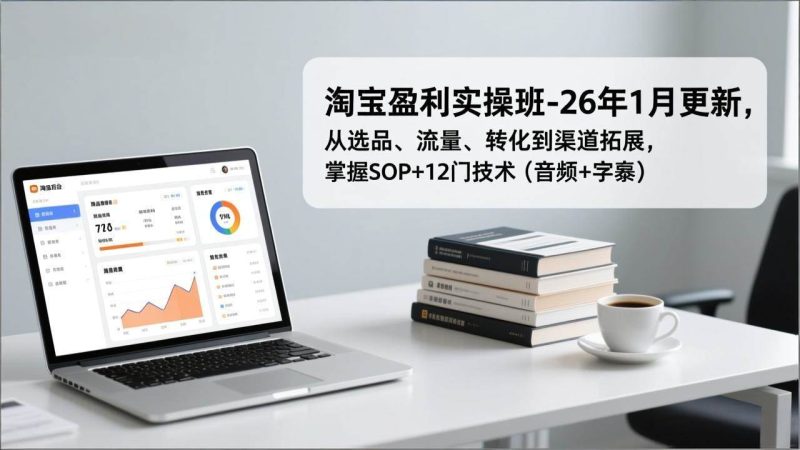 (17105期)淘宝盈利实操班-26年1月更新,从选品、流量、转化到渠道拓展,掌握SOP 12门技术(音频 字幕)-51云资源