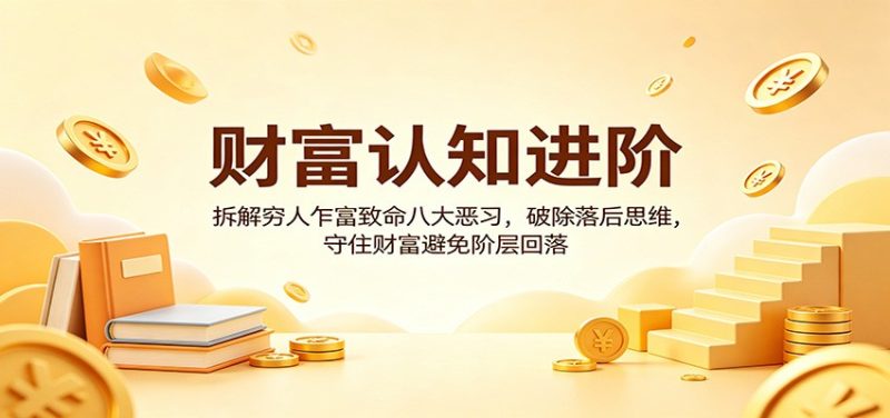 财富认知进阶：拆解穷人乍富致命八大恶习，破除落后思维，守住财富避免阶层回落-51云资源