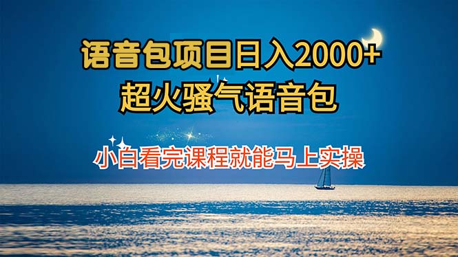 (12734期)语音包项目 日入2000 超火骚气语音包小白看完课程就能马上实操-51云资源