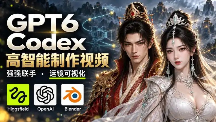 GPT-6 Astra×Codex高智能制作视频!联手Higgsfield,运镜可视化实战-51云资源