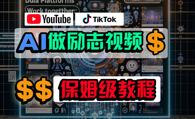 (10520期)利用AI制作励志视频,在YouTube和TikTok赚钱,小白可做(附工具)-51云资源