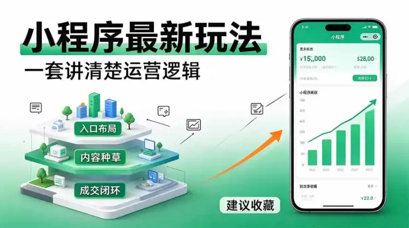 微信小程序最新玩法 四种收益来源,单日收入400-51云资源