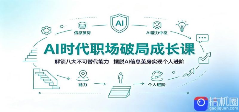 AI时代职场破局成长课:解锁八大不可替代能力,摆脱AI信息茧房实现个人进阶-51云资源