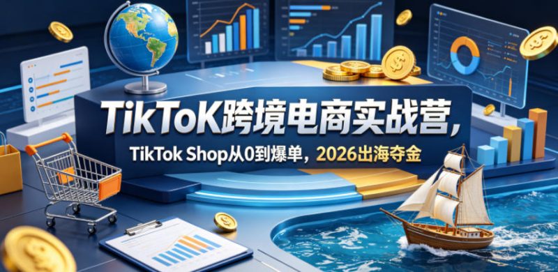 TikToK跨境电商实战营，TikTok Shop从0到爆单，2026出海夺金-51云资源