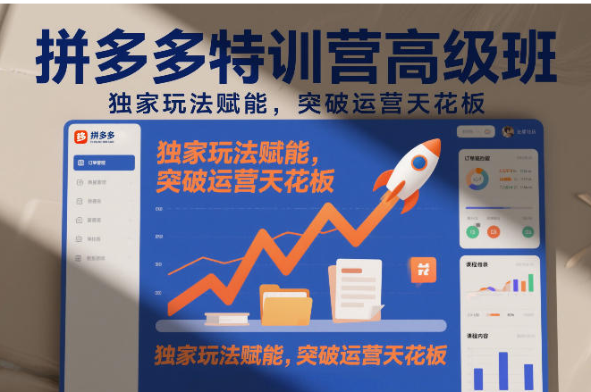 拼多多特训营高阶班，独家玩法赋能，突破运营天花板（更新26年5月23日）-51云资源