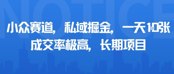小众赛道，私域掘金，一天多张，成交率极高，长期项目-51云资源