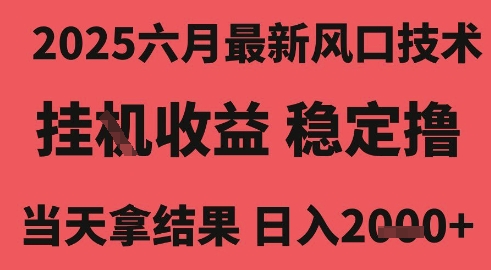 2025六月最新风口技术，无人挂G撸礼物，长期稳定 一个小时收益2k ，小白当天拿结果【揭秘】-51云资源