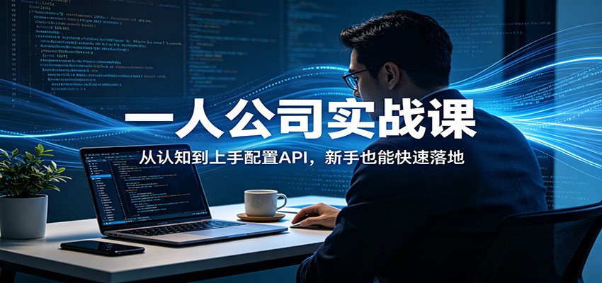 一人公司实战课:从认知到上手配置API,新手也能快速落地-51云资源