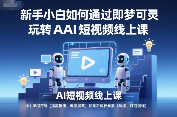 新手小白如何通过即梦可灵玩转AI短视频线上课-51云资源