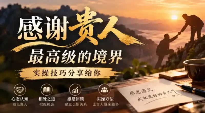 某公众号付费文章:感谢贵人最高级的境界,实操技巧分享给你-51云资源