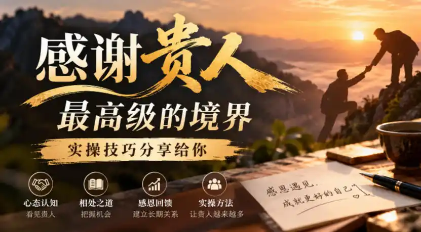 某公众号付费文章:感谢贵人最高级的境界,实操技巧分享给你-51云资源