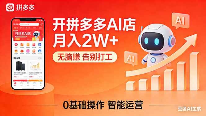 (17947期)开一家拼多多AI店,月入2W ,无脑赚,告别打工,附SOP手册-51云资源