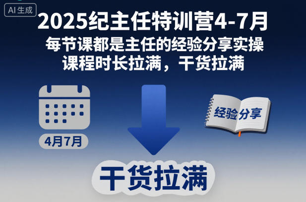 2025纪主任特训营4-7月,每节课都是主任的经验分享实操,课程时长拉满,干货拉满-51云资源