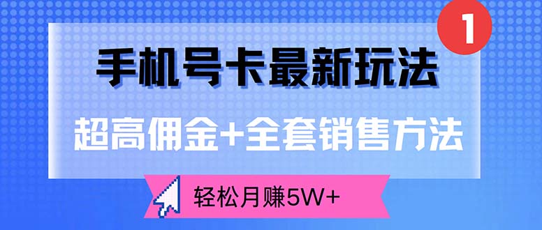 （12375期）手机号卡最新玩法，超高佣金 全套销售方法，轻松月赚5W-51云资源