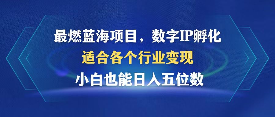 （12941期）最燃蓝海项目 数字IP孵化 适合各个行业变现 小白也能日入5位数-51云资源
