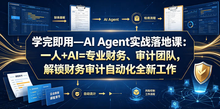 学完即用—AI Agent实战落地课:一人 AI=专业财务、审计团队,解锁财务审计自动化全新工作模式(更新0818)-51云资源