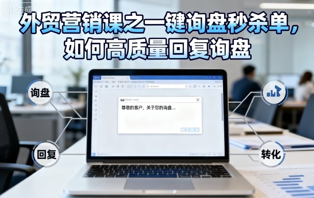 外贸营销课之一键询盘秒杀单，如何高质量回复询盘-51云资源