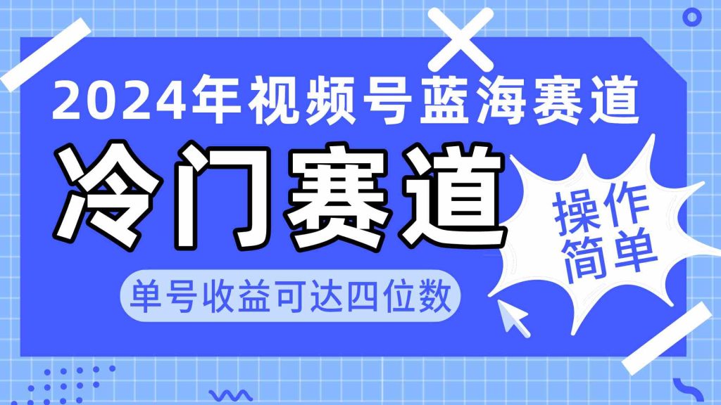 (10195期)2024视频号冷门蓝海赛道,操作简单 单号收益可达四位数(教程 素材 工具)-51云资源