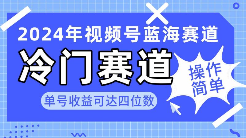 (10195期)2024视频号冷门蓝海赛道,操作简单 单号收益可达四位数(教程 素材 工具)-51云资源