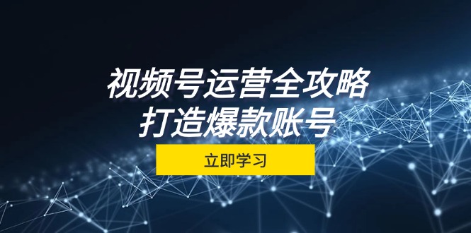 视频号运营全攻略，从定位到成交一站式学习，视频号核心秘诀，打造爆款账号-51云资源