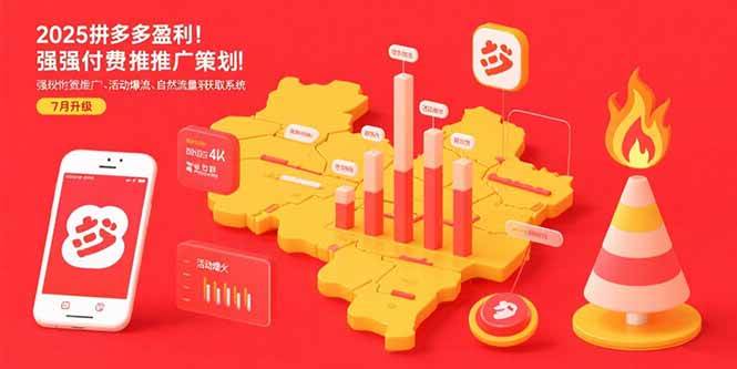(15509期)2025拼多多盈利地图:强付费推广策略/活动爆流/自然流量获取系统(7月更新)-51云资源