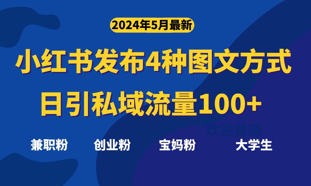 （10677期）最新小红书发布这四种图文，日引私域流量100 不成问题，-51云资源