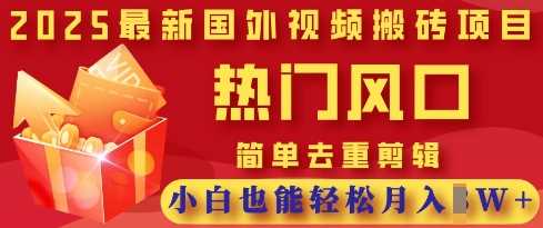 2025最新视频搬砖项目，热门风口，简单去重剪辑，小白也能轻松月入过W-51云资源