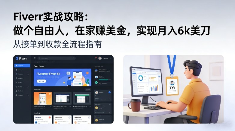 Fiverr实战攻略,做个自由人,在家賺美金,实现月入6k美刀-51云资源