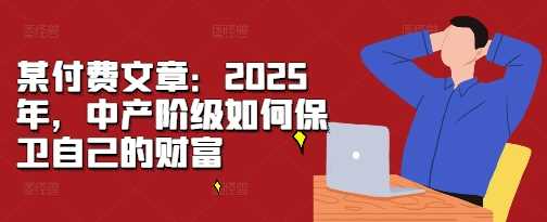 某付费文章:2025年,中产阶级如何保卫自己的财富