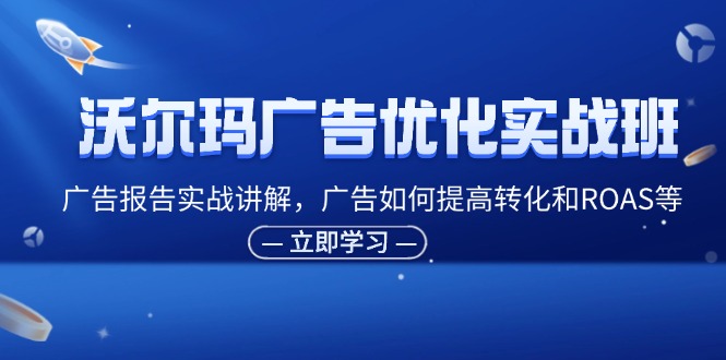 (11847期)沃尔玛广告优化实战班,广告报告实战讲解,广告如何提高转化和ROAS等-51云资源