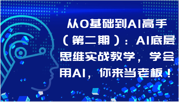 从0基础到AI高手(第二期):AI底层思维实战教学,学会用AI,你来当老板!-51云资源