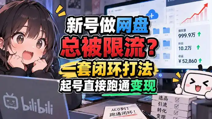 网盘拉新SOP：小白前期宝典，每一步都有明确动作，几千测试出来的打法，全程不限流-51云资源