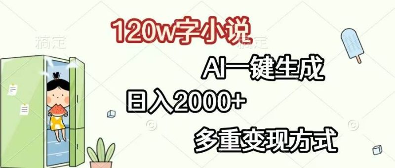 （13485期）120w字小说，AI一键生成，日入2000 ，多重变现方式-51云资源