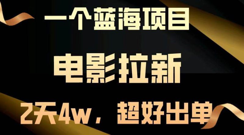 （13396期）【蓝海项目】电影拉新，两天搞了近4w，超好出单，直接起飞-51云资源