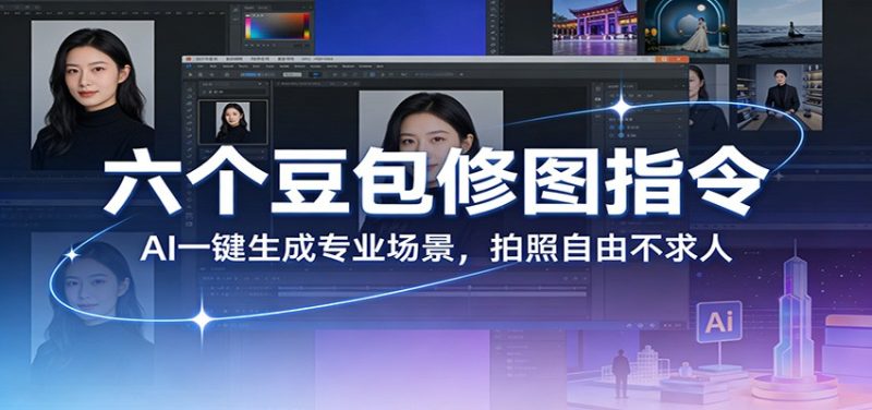 六个豆包修图指令:AI 一键生成专业场景,拍照自由不求人-51云资源