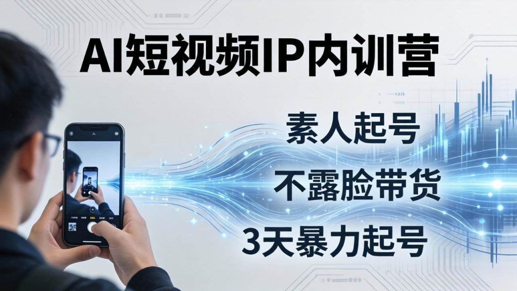 (17852期)2026AI短视频IP内训营:从素人起号到不露脸带货,3天暴力起号全流程拆解-51云资源