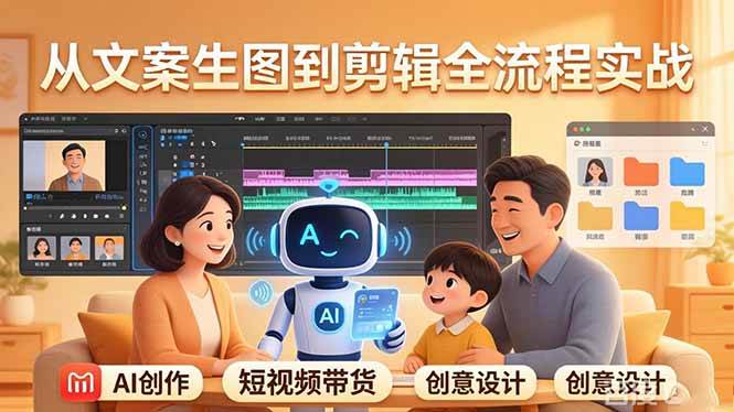 (17916期)原创 AI 剧情短视频带货:AI 家庭剧情 带货广告,从文案生图到剪辑全流程实战-51云资源