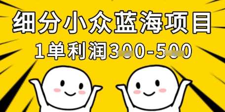 细分小众蓝海项目，一单利润3张，每月收入稳定过1w-51云资源