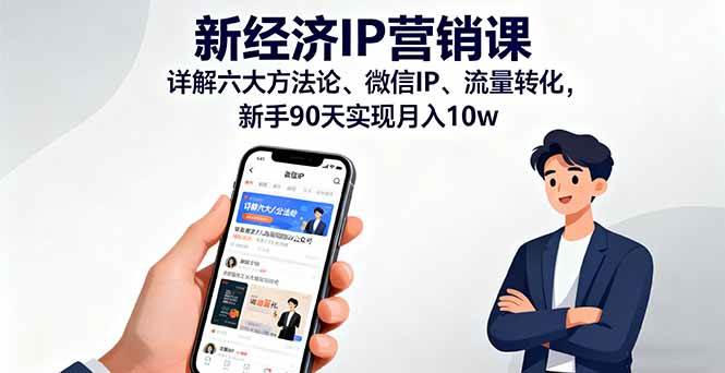 （16194期）新经济IP营销课：详解六大方法论、微信IP、流量转化，新手90天实现月入10w-51云资源